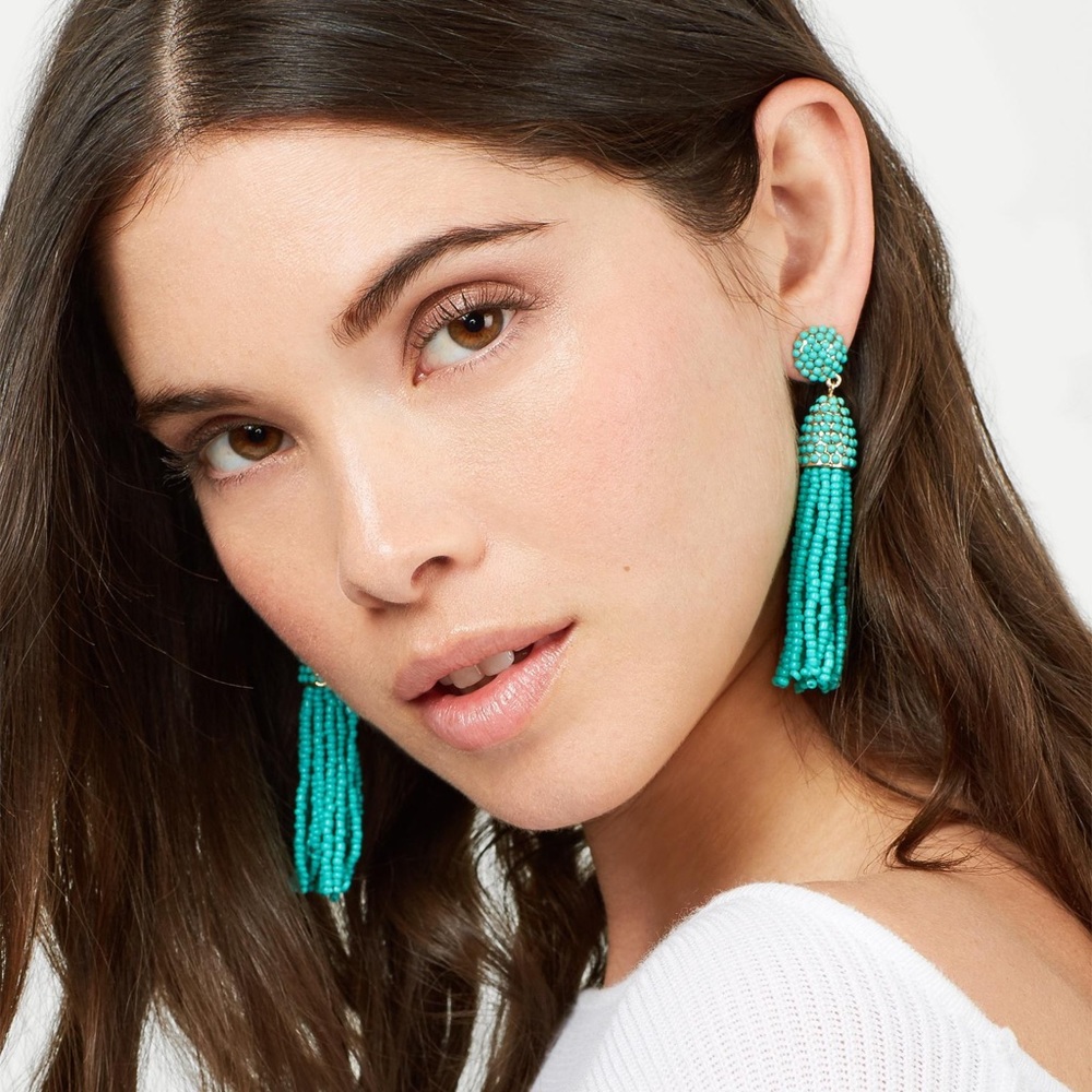 Turquoise Baublebar Piñata Tassel Earring